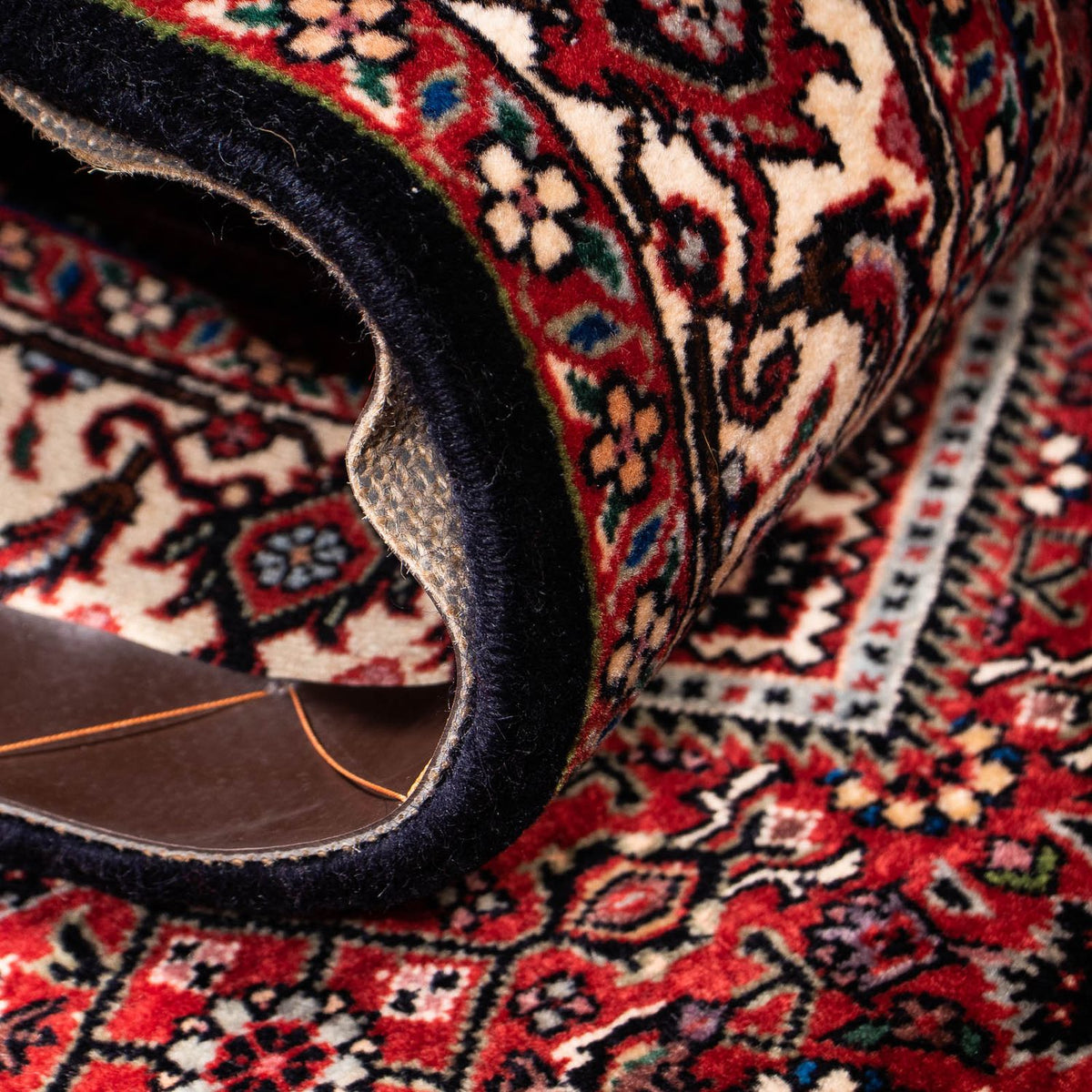 Loper Perzisch tapijt - Bijar - 202 x 76 cm - donkerrood