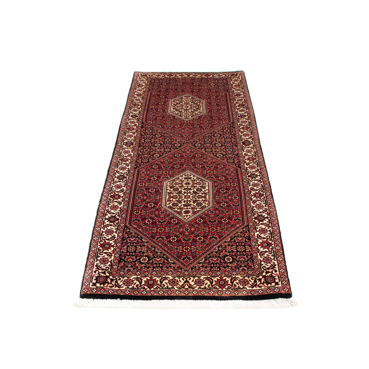 Loper Perzisch tapijt - Bijar - 202 x 76 cm - donkerrood