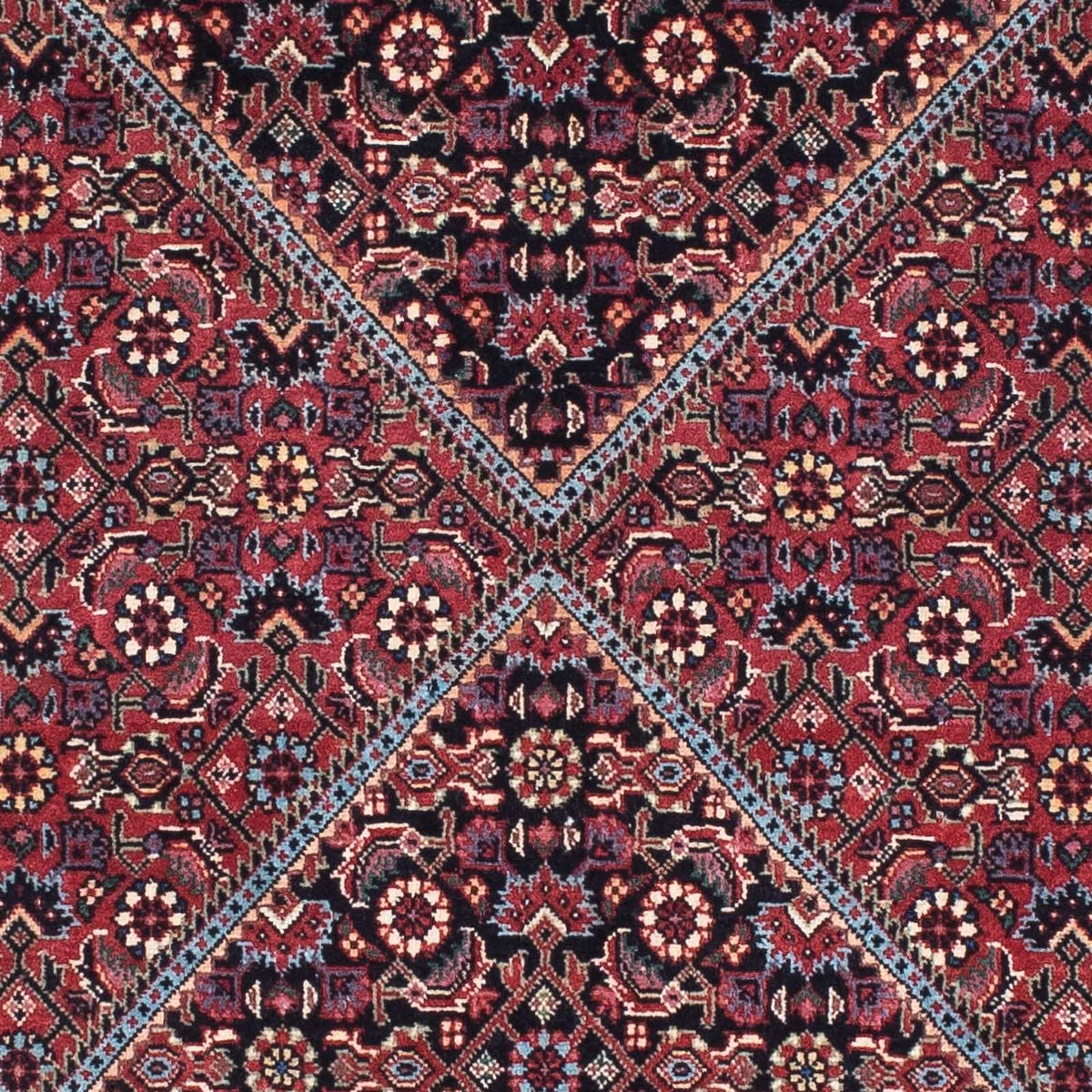 Loper Perzisch tapijt - Bijar - 211 x 75 cm - donkerblauw