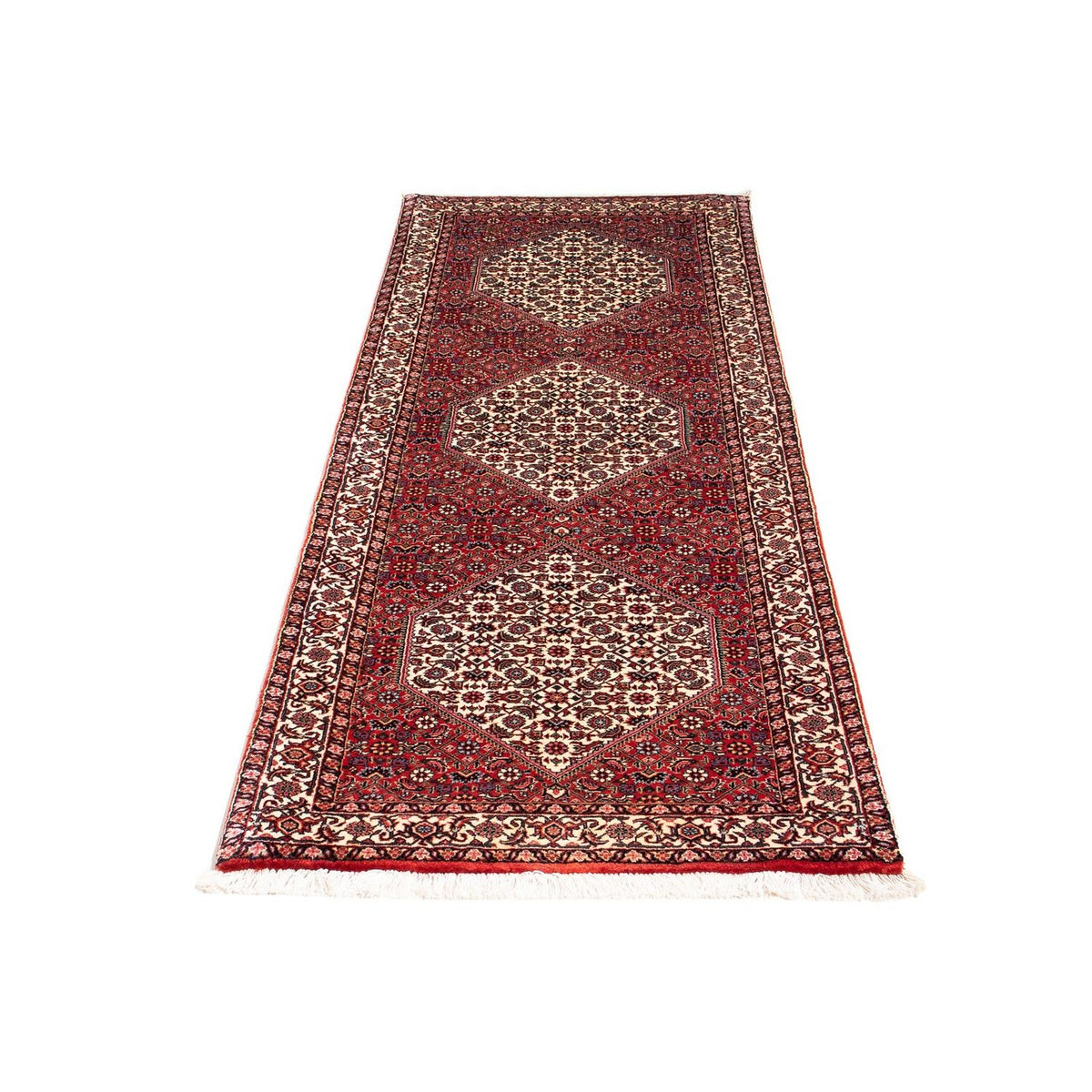 Loper Perzisch tapijt - Bijar - 202 x 73 cm - donkerrood