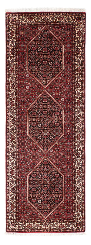 Loper Perzisch tapijt - Bijar - 203 x 73 cm - donkerrood