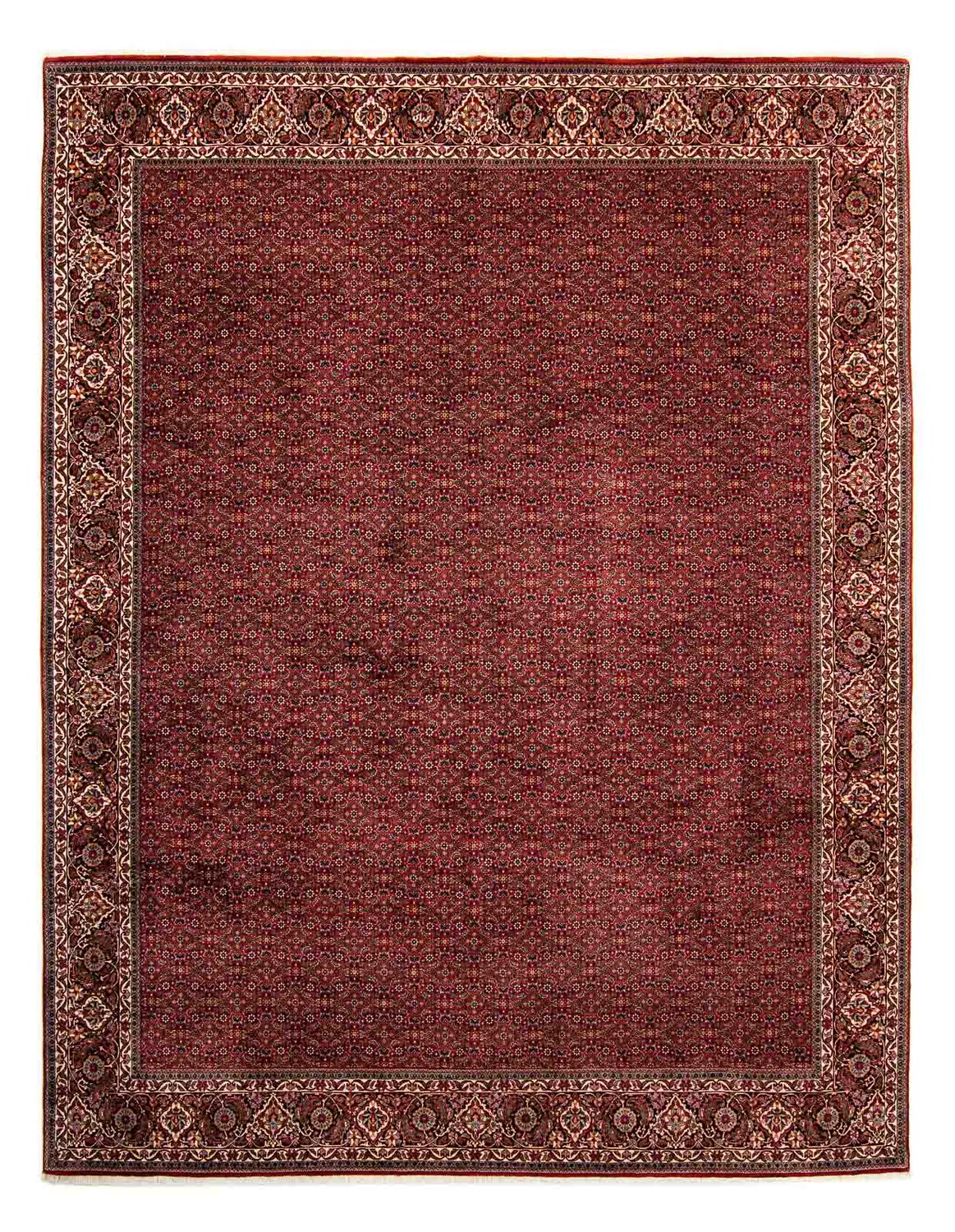 Perzisch tapijt - Bijar - 392 x 299 cm - donkerrood