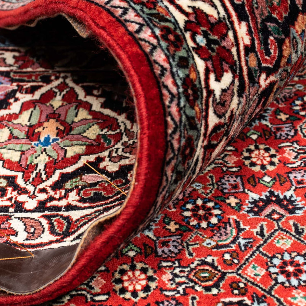 Perzisch tapijt - Bijar - 392 x 299 cm - donkerrood