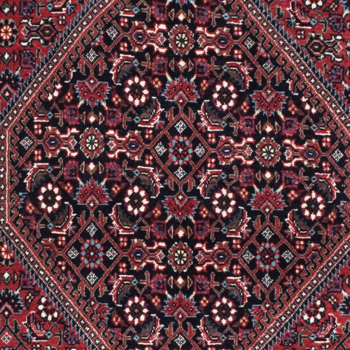 Loper Perzisch tapijt - Bijar - 211 x 77 cm - donkerblauw