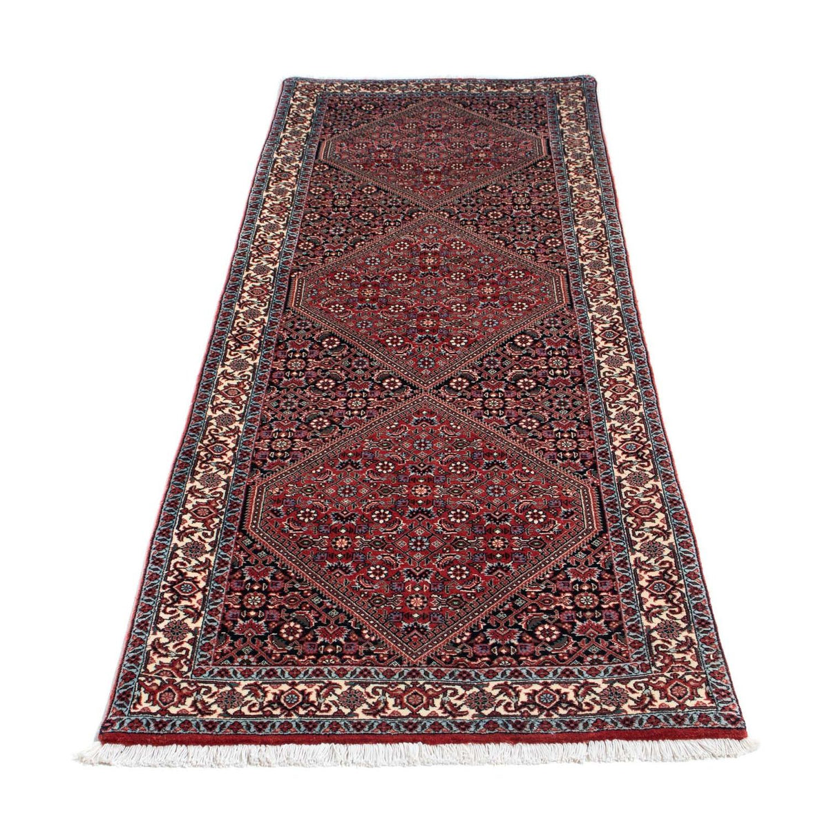 Loper Perzisch tapijt - Bijar - 217 x 73 cm - donkerblauw
