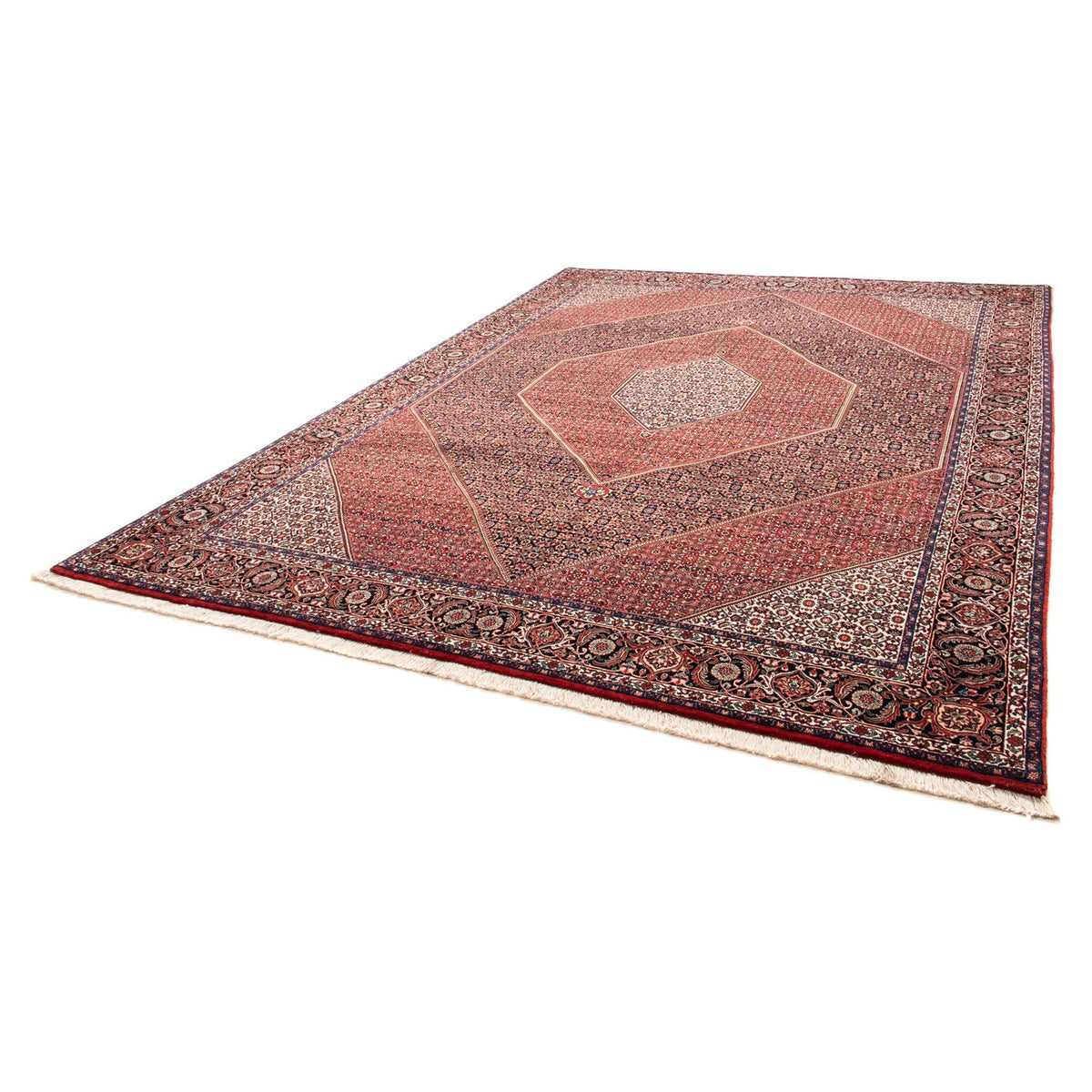 Perzisch tapijt - Bijar - 350 x 252 cm - donkerrood
