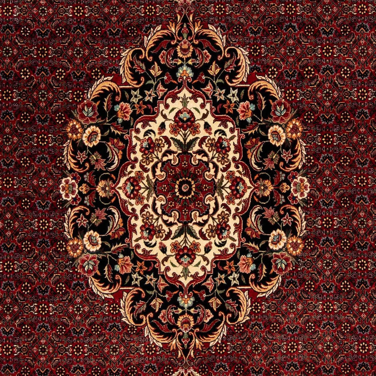 Perzisch tapijt - Bijar - 257 x 203 cm - donkerrood
