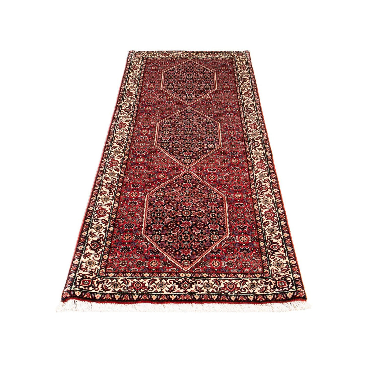 Loper Perzisch tapijt - Bijar - 200 x 74 cm - donkerrood