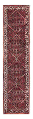 Loper Perzisch tapijt - Bijar - 350 x 83 cm - donkerrood