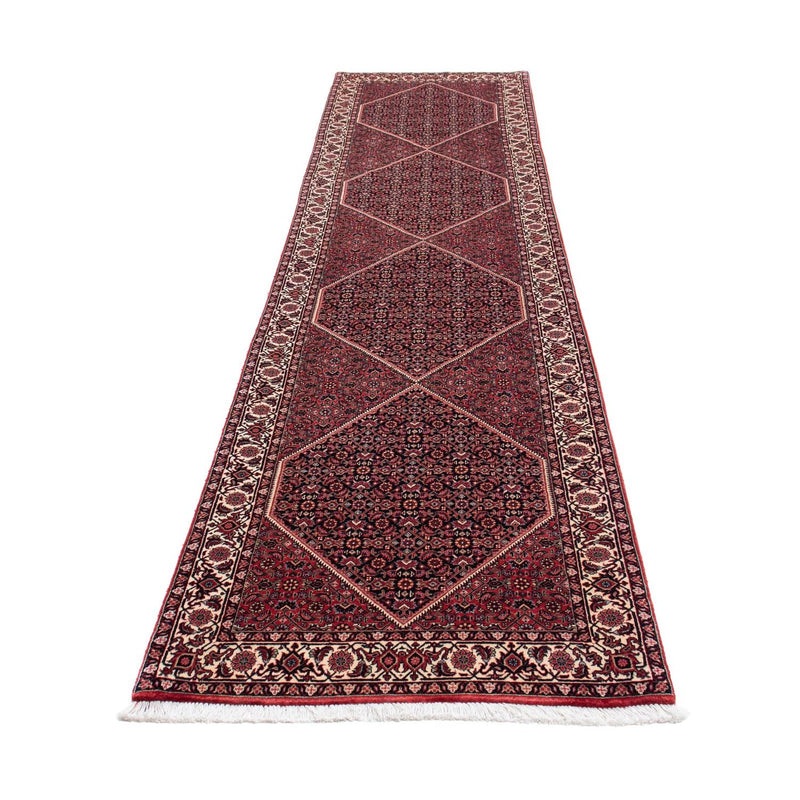 Loper Perzisch tapijt - Bijar - 350 x 83 cm - donkerrood