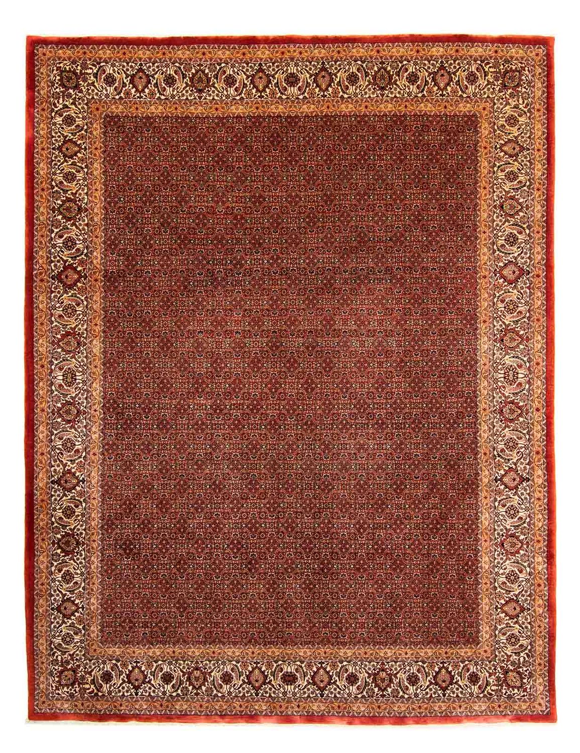 Perzisch tapijt - Bijar - 384 x 300 cm - donkerrood