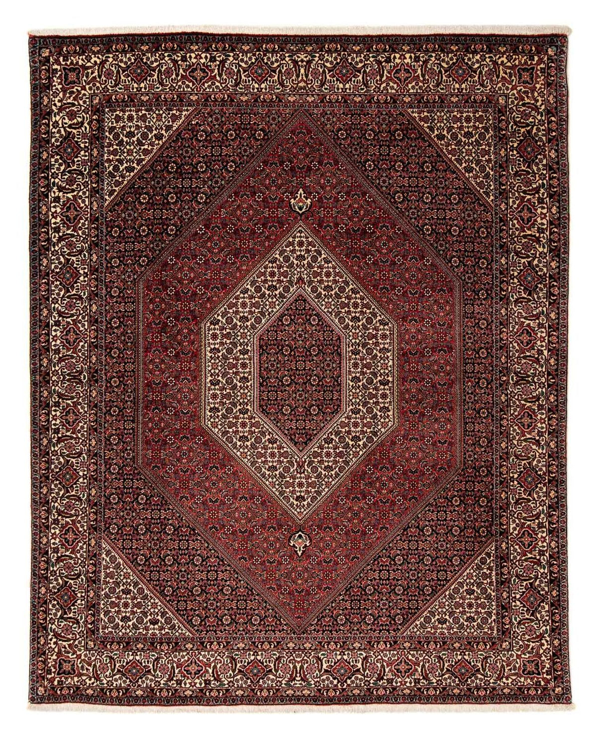 Perzisch tapijt - Bijar - 251 x 202 cm - donkerrood