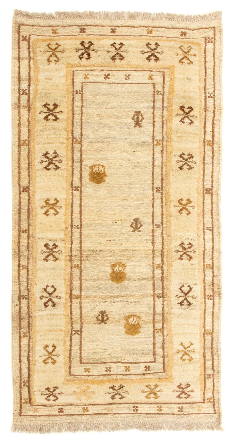 Gabbeh tapijt - Perzisch - 142 x 73 cm - beige