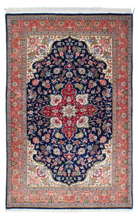 Perzisch tapijt - Ghom - 215 x 139 cm - donkerblauw