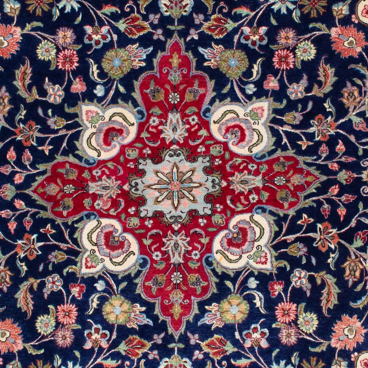 Perzisch tapijt - Ghom - 215 x 139 cm - donkerblauw