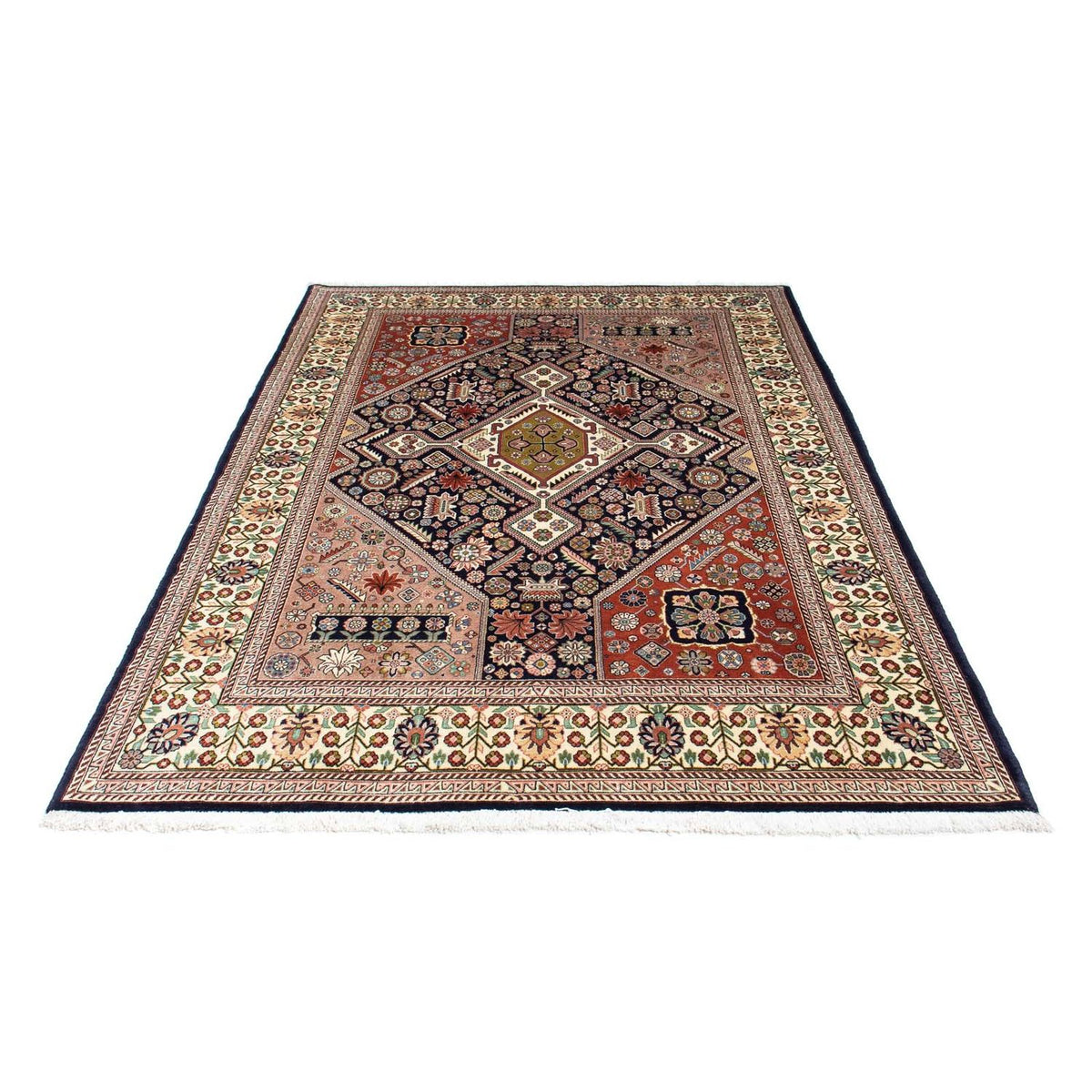 Gabbeh Tapijt - Kashkuli Perzisch - 227 x 145 cm - donkerblauw