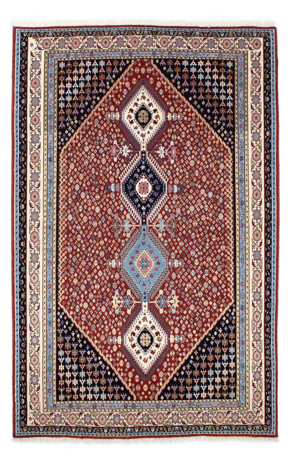 Gabbeh Tapijt - Kashkuli Perzisch - 225 x 139 cm - donkerrood