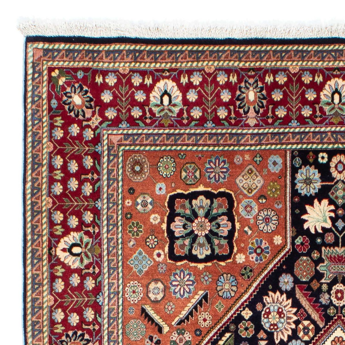 Gabbeh Tapijt - Kashkuli Perzisch - 213 x 141 cm - donkerblauw