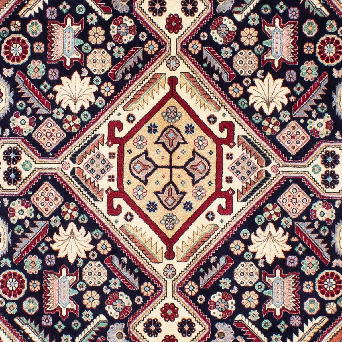 Gabbeh Tapijt - Kashkuli Perzisch - 203 x 148 cm - donkerblauw