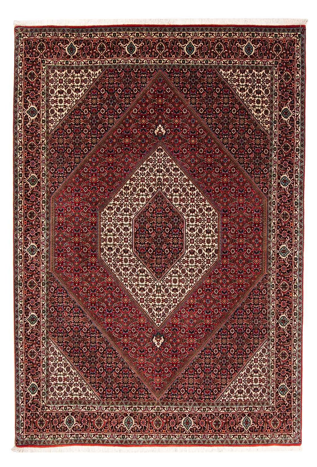 Perzisch tapijt - Bijar - 251 x 176 cm - donkerrood