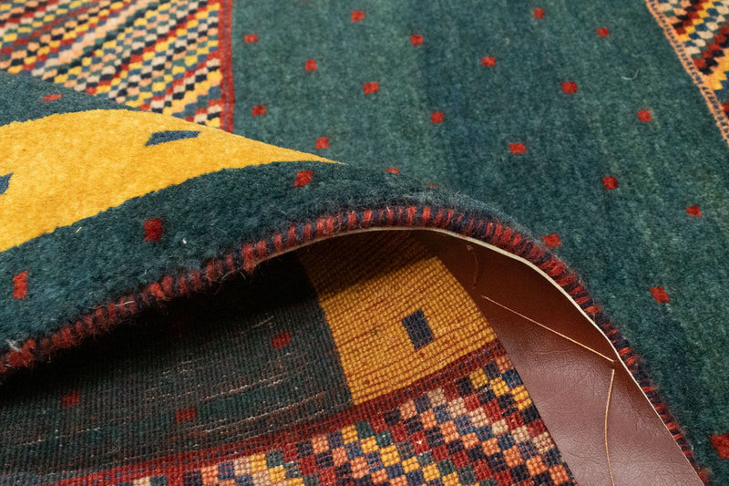 Gabbeh Tapijt - Loribaft Perzisch - 143 x 102 cm - groen