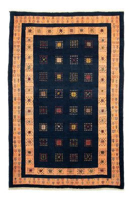 Gabbeh Tapijt - Loribaft Perzisch - 202 x 134 cm - donkerblauw