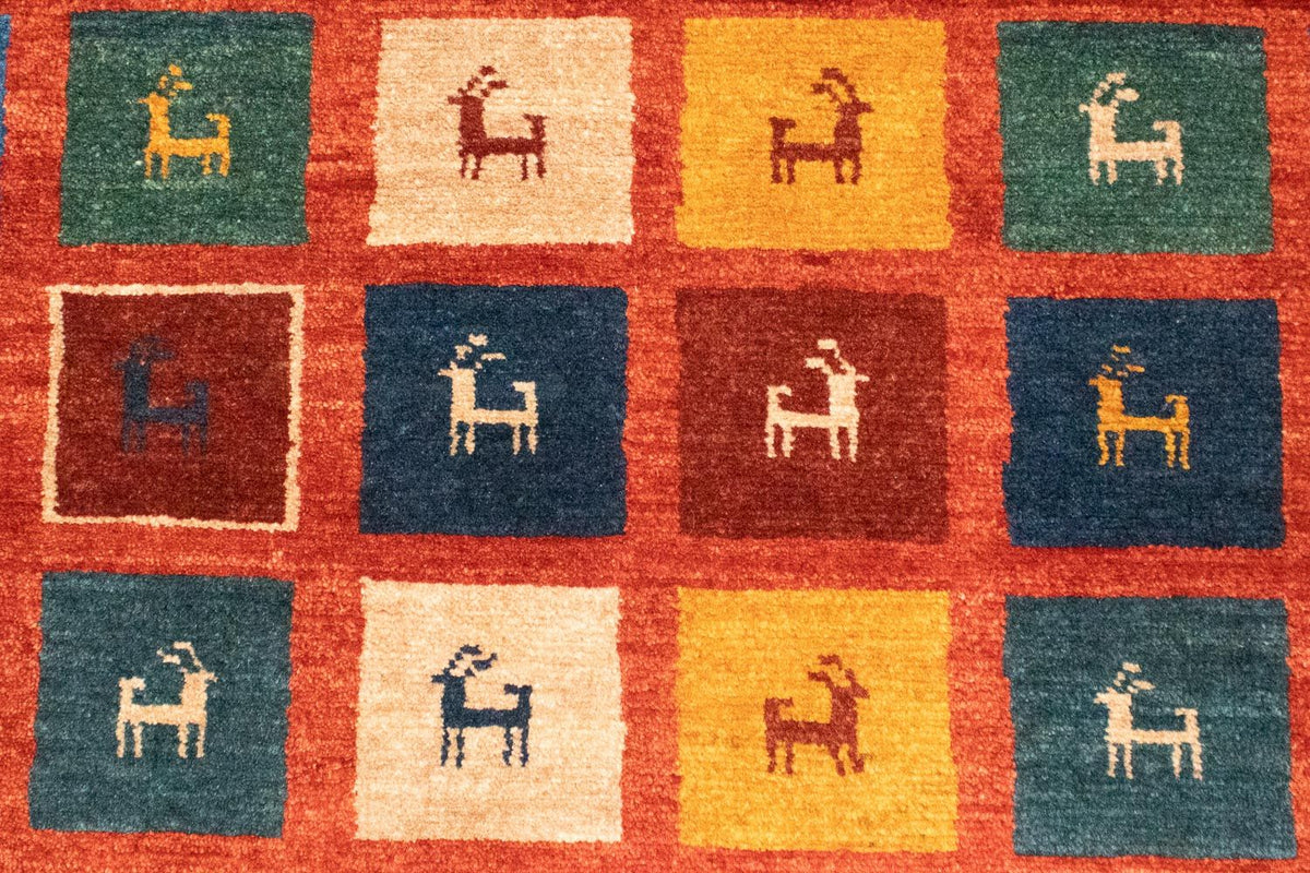 Gabbeh Tapijt - Loribaft Perzisch - 150 x 97 cm - licht rood