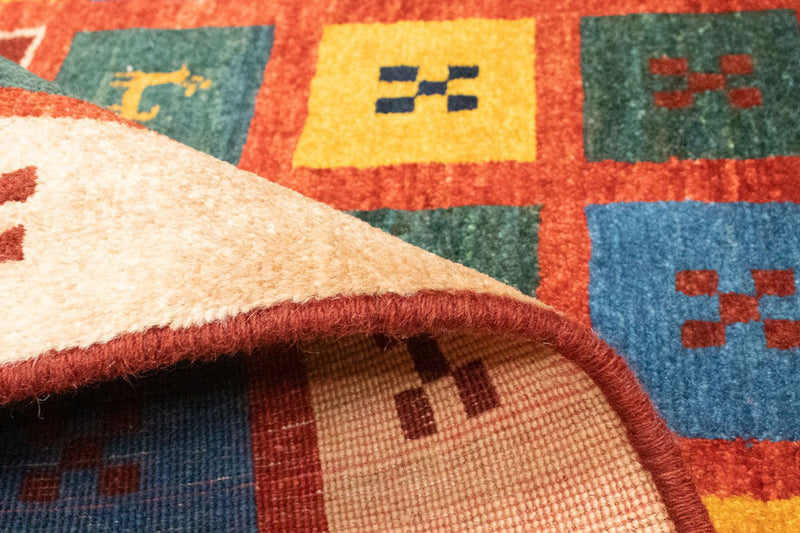 Gabbeh Tapijt - Loribaft Perzisch - 150 x 97 cm - licht rood