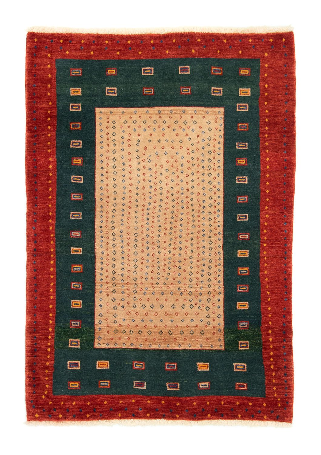 Gabbeh Tapijt - Loribaft Perzisch - 153 x 103 cm - goud