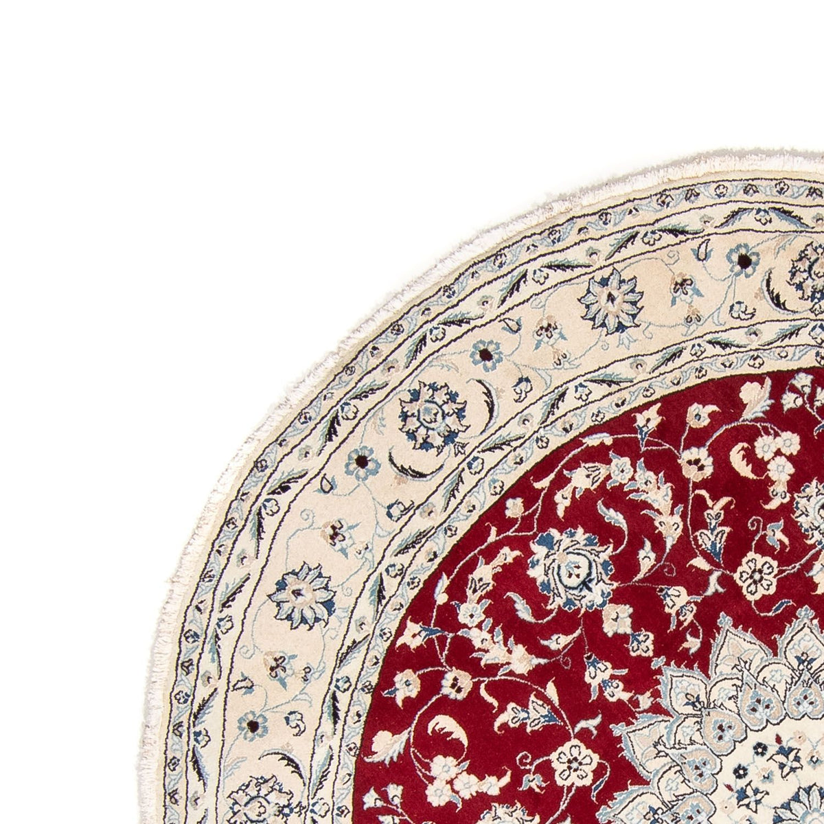 Perzisch tapijt - Nain rond  - 245 x 245 cm - donkerrood