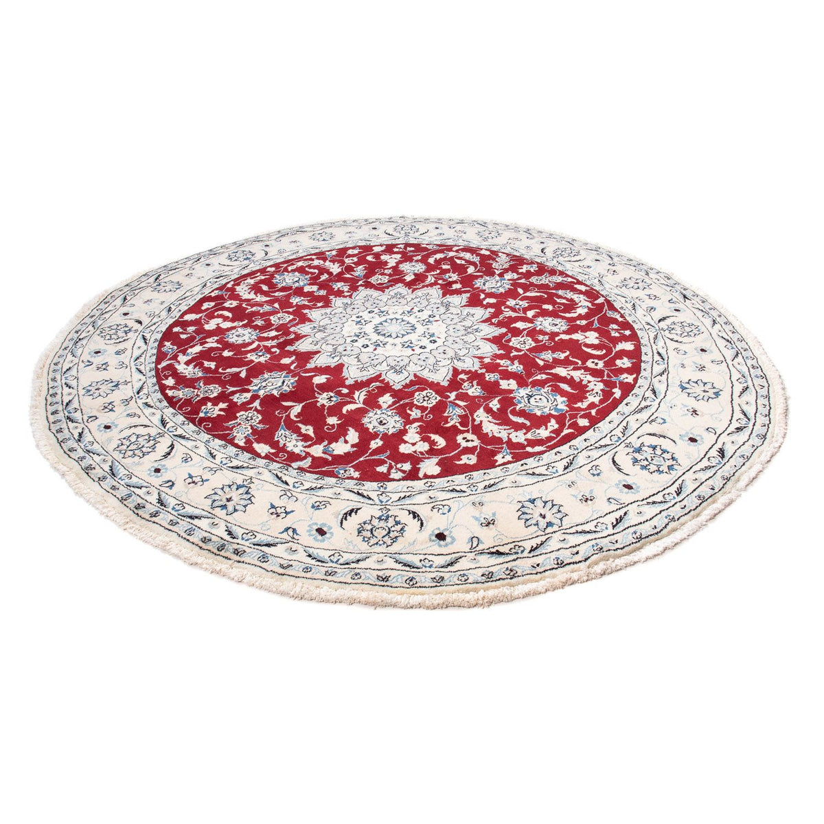 Perzisch tapijt - Nain rond  - 245 x 245 cm - donkerrood