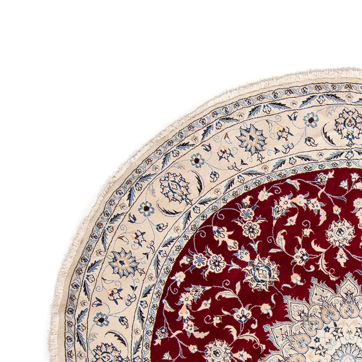 Perzisch tapijt - Nain rond  - 253 x 253 cm - donkerrood