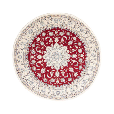 Perzisch tapijt - Nain rond  - 250 x 250 cm - rood