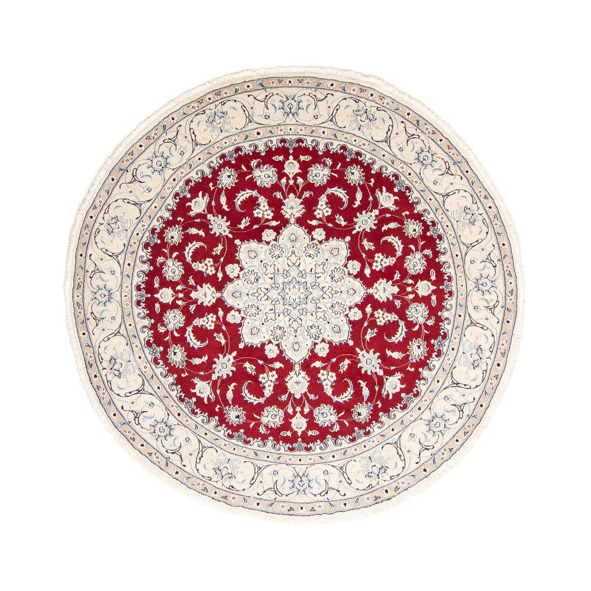 Perzisch tapijt - Nain rond  - 250 x 250 cm - rood