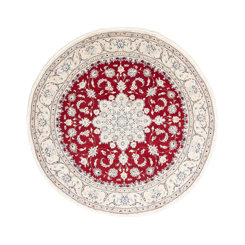 Perzisch tapijt - Nain rond  - 250 x 250 cm - rood