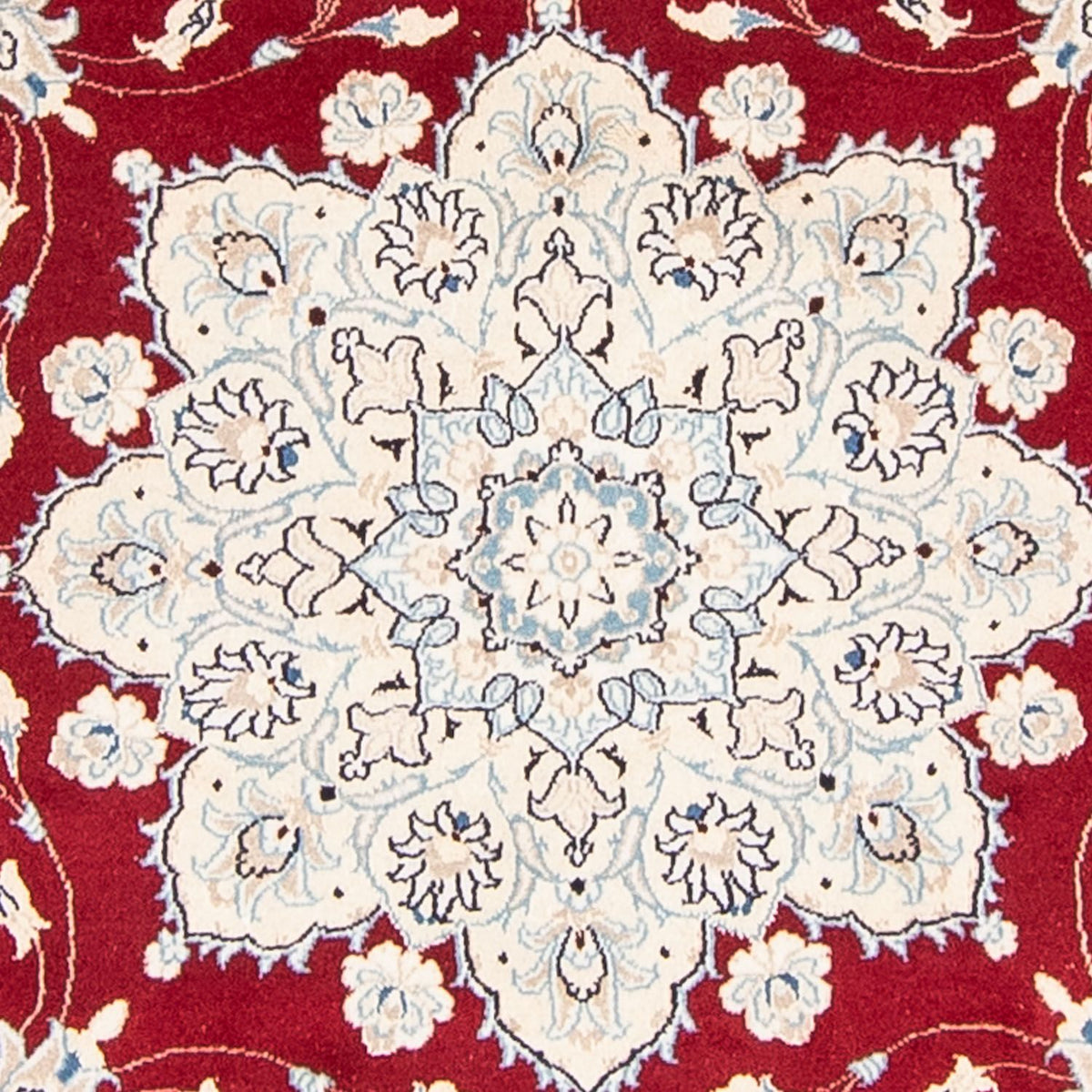 Perzisch tapijt - Nain rond  - 250 x 250 cm - rood