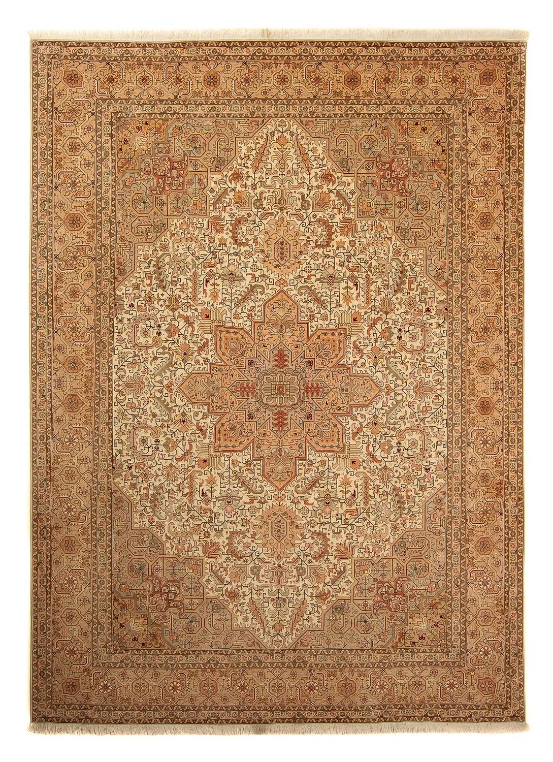Perzisch tapijt - Tabriz - Royal - 344 x 251 cm - lichtbruin