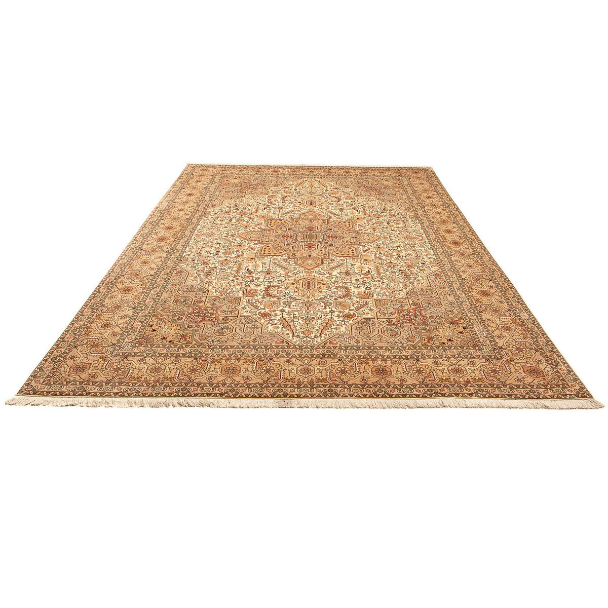 Perzisch tapijt - Tabriz - Royal - 344 x 251 cm - lichtbruin