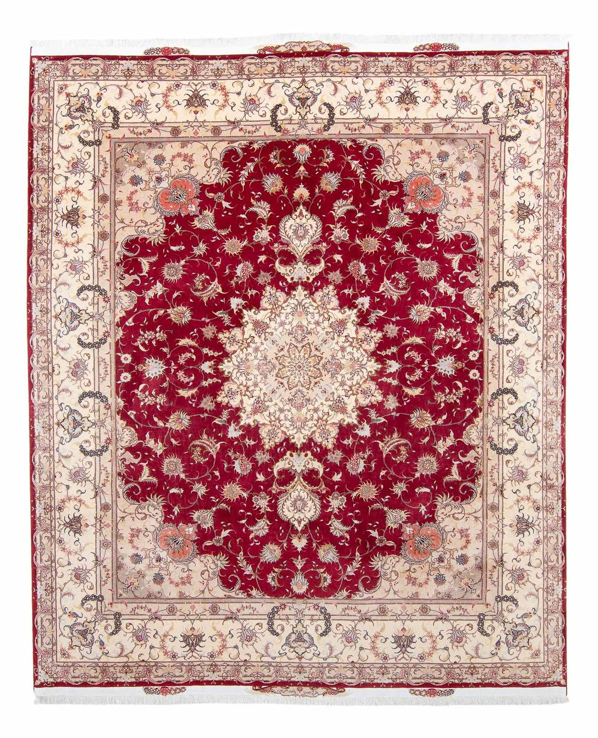 Perzisch tapijt - Tabriz - Royal - 305 x 253 cm - donkerrood
