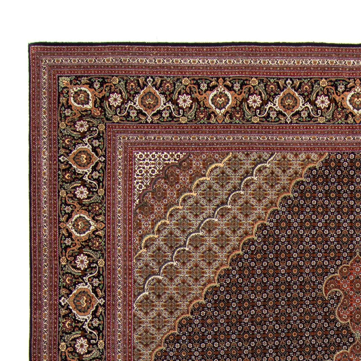 Perzisch tapijt - Tabriz - 345 x 252 cm - bruin