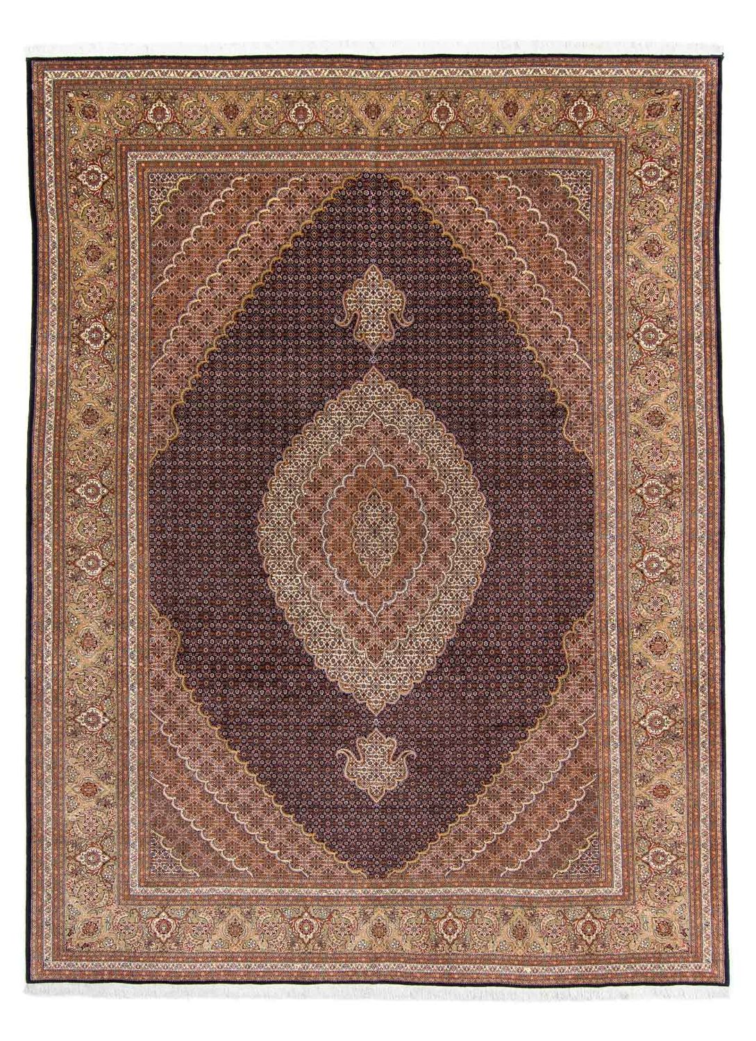 Perzisch tapijt - Tabriz - 336 x 250 cm - bruin