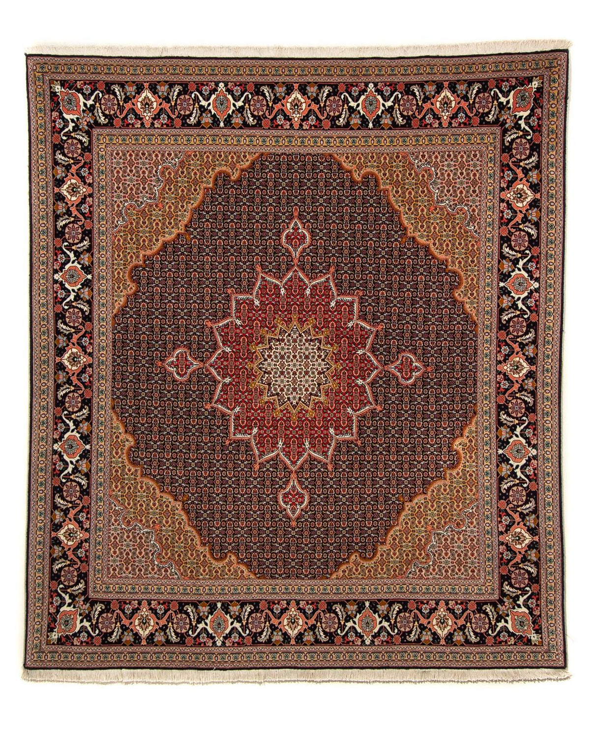Perzisch tapijt - Tabriz - Royal vierkant  - 219 x 200 cm - donkerblauw