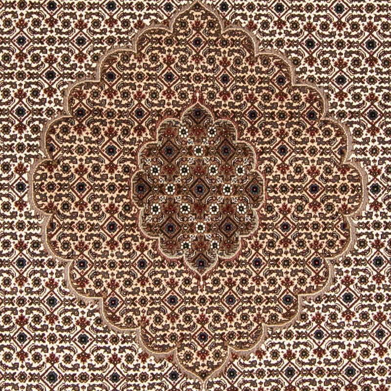 Perzisch tapijt - Tabriz rond  - 248 x 247 cm - beige