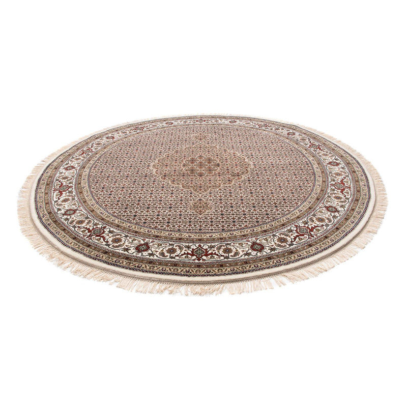 Perzisch tapijt - Tabriz rond  - 248 x 247 cm - beige