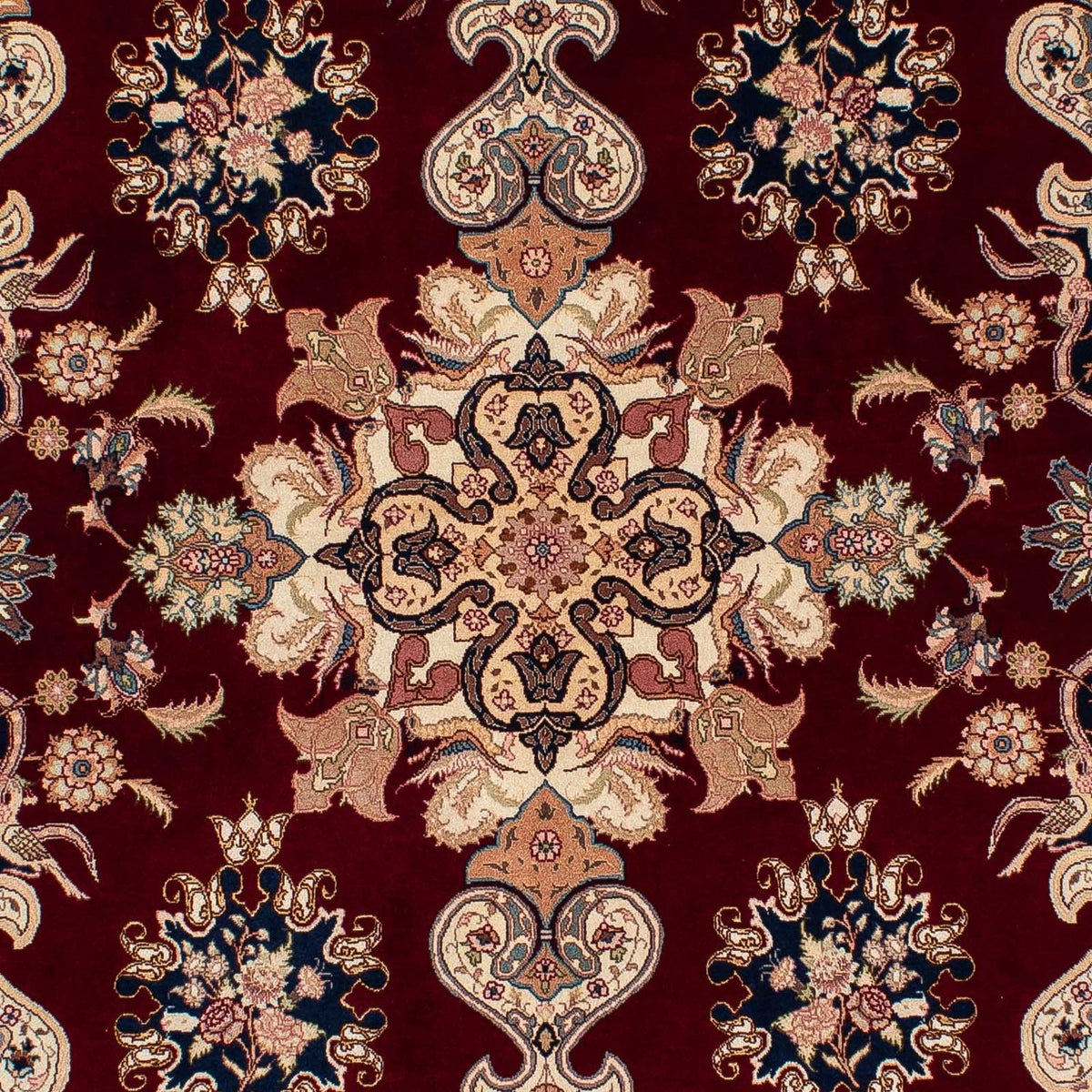 Perzisch tapijt - Tabriz - Royal - 202 x 152 cm - donkerrood