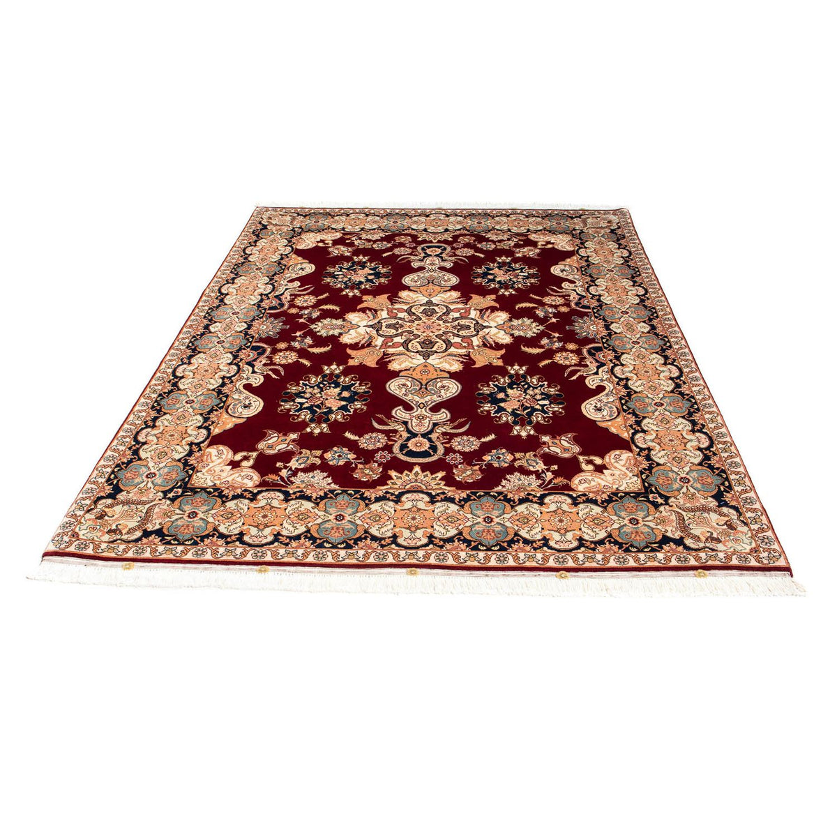 Perzisch tapijt - Tabriz - Royal - 202 x 152 cm - donkerrood