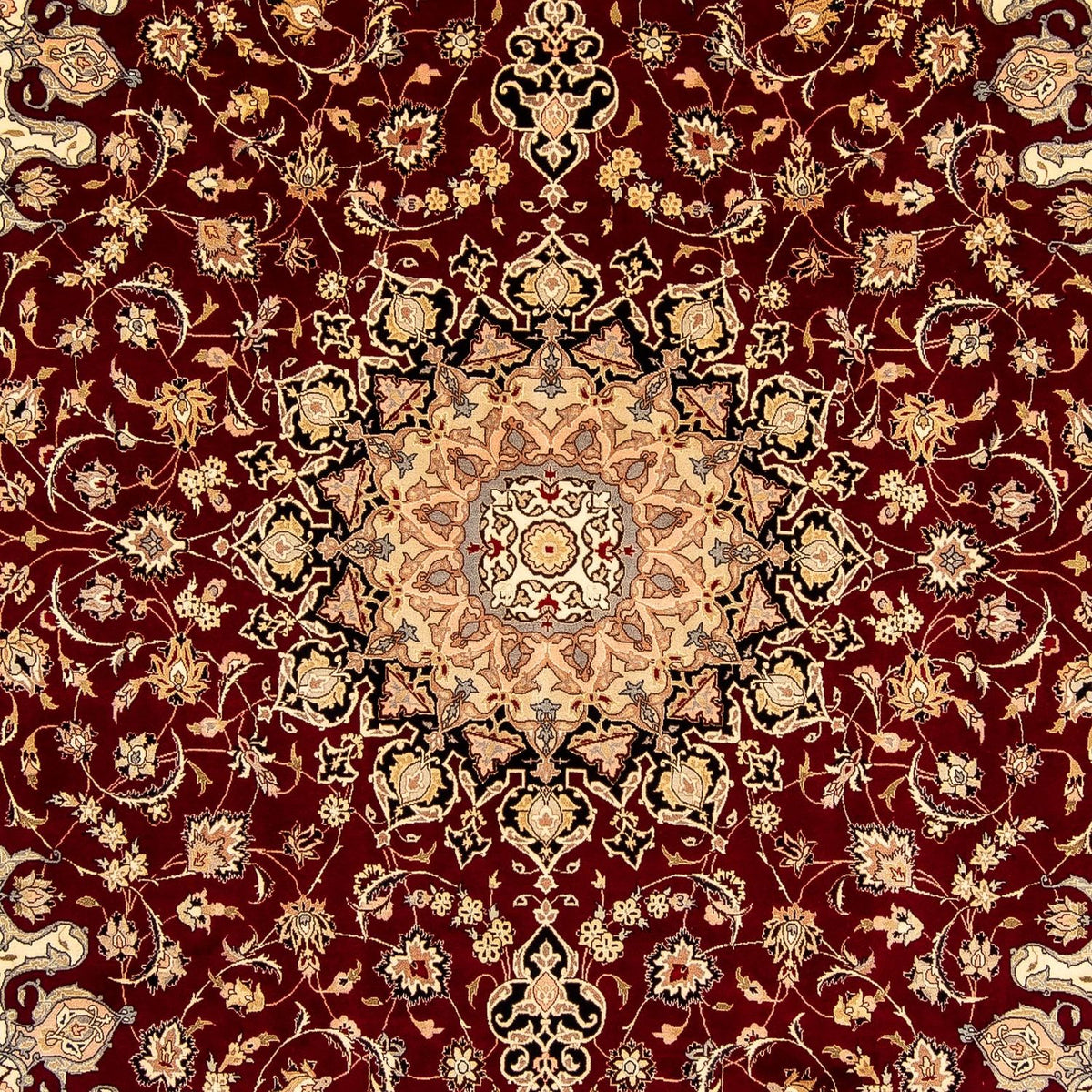 Perzisch tapijt - Tabriz - Royal - 348 x 254 cm - donkerrood