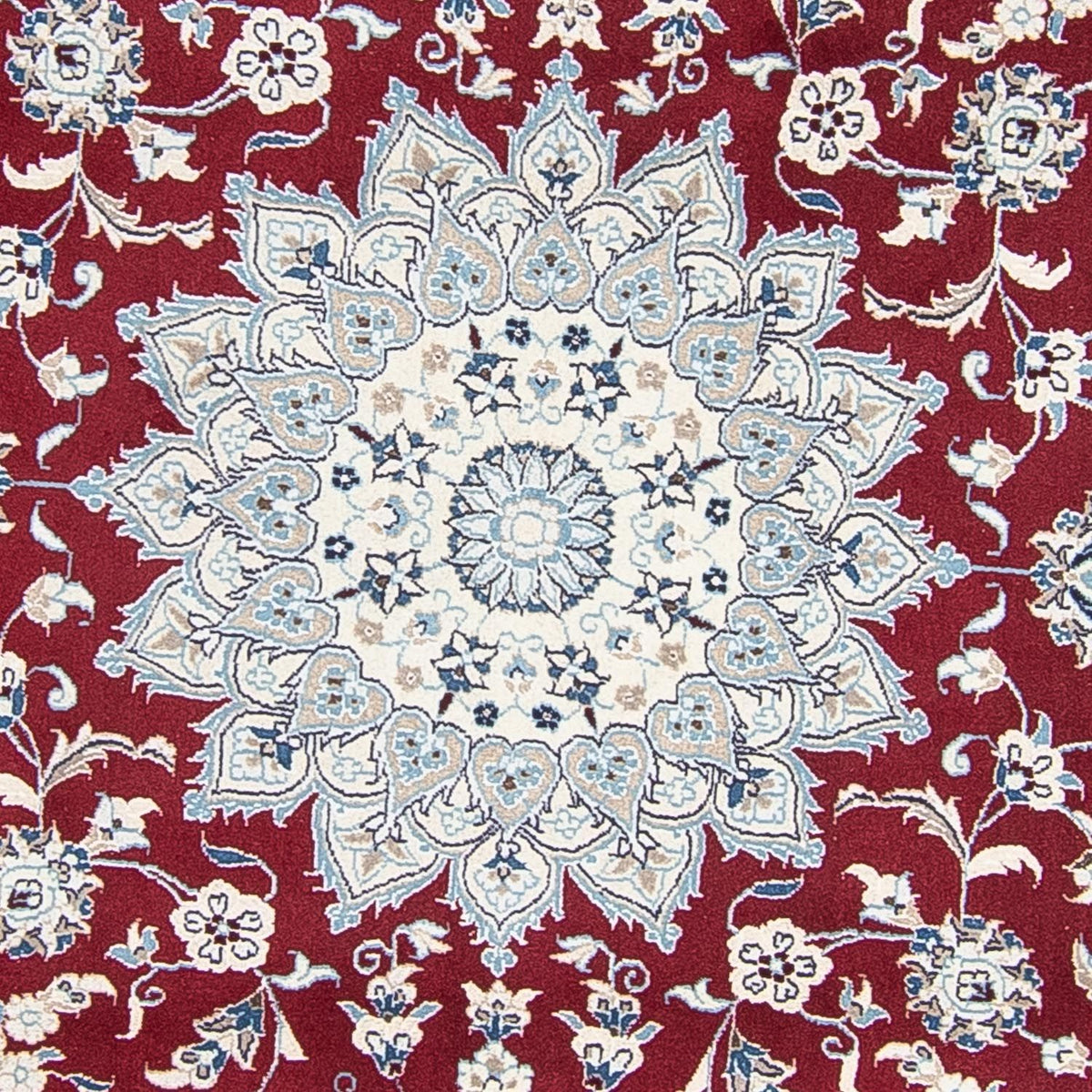 Perzisch tapijt - Nain rond  - 250 x 250 cm - donkerrood