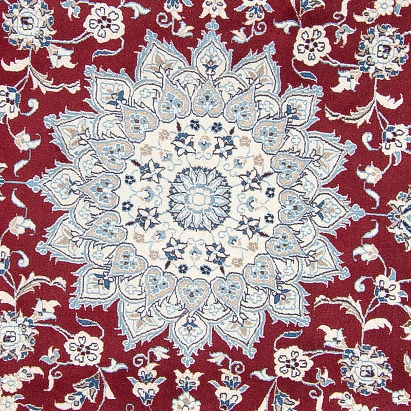 Perzisch tapijt - Nain rond  - 250 x 250 cm - donkerrood