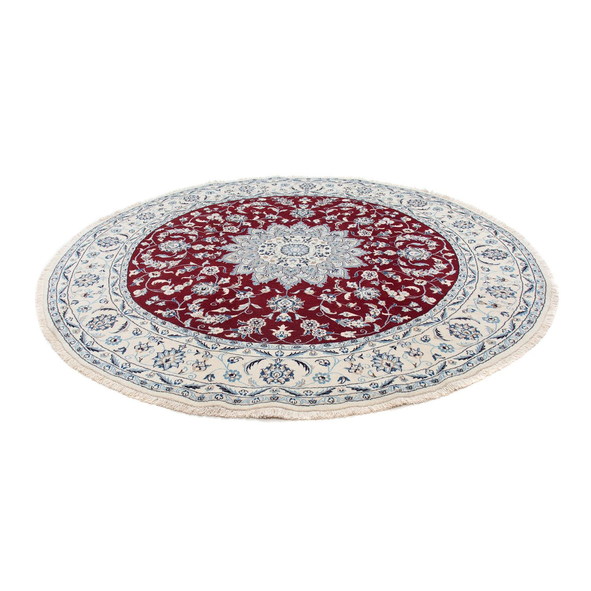 Perzisch tapijt - Nain rond  - 250 x 250 cm - donkerrood